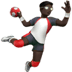 🤾🏿‍♂️ man playing handball: dark skin tone display on Apple